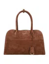 Prada Cocoa Brown Logo Medium Tote In Brown