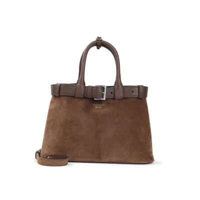 Prada Cocoa Calf Leather Handbag In Brown