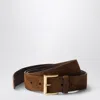 Prada Cocoa Suede Leather Belt Women