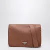 Prada Cognac-coloured Leather Shoulder Bag Men In Brown