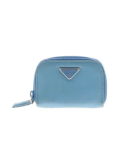 Pre-owned Prada Coin Purse In Blue