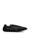 Prada Collapse Re-nylon And Suede Elasticized Sneakers In Black