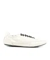 Prada Collapse Lace-up Sneakers In White