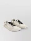 Prada Women Ivory Re-nylon And Suede Collapse Sneakers In White