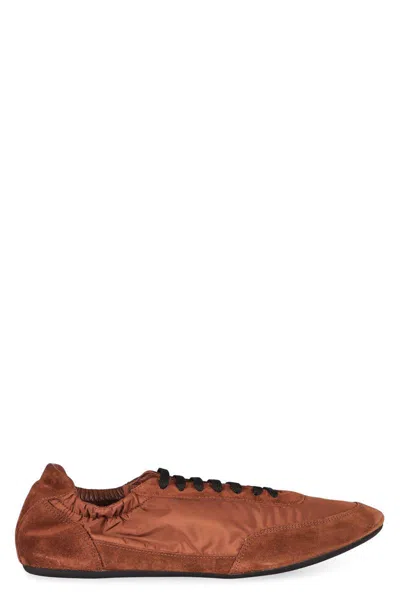 Prada Collapse Low-top Sneakers In Brown