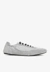 Prada Grey Re-nylon And Suede Collapse Sneakers In Gray