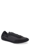 Prada Collapse Mixed Media Low Top Sneaker In Black