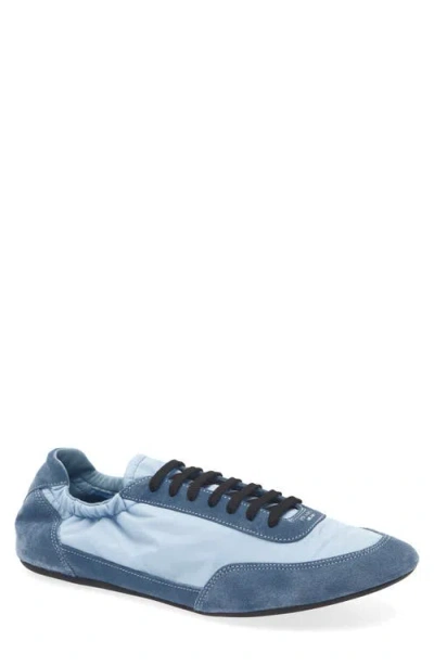 PRADA PRADA COLLAPSE MIXED MEDIA LOW TOP SNEAKER