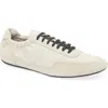 Prada Collapse Mixed Media Low Top Sneaker In White