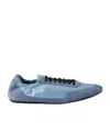 Prada Collapse Re-nylon And Suede Elasticized Sneakers In Blue