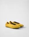 Prada Collapse Re-nylon And Suede Sneakers In Topaz