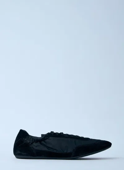 PRADA COLLAPSE RE-NYLON AND SUEDE SNEAKERS