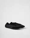 Prada Collapse Re-nylon And Suede Sneakers In Black