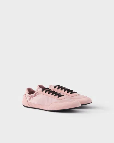 PRADA COLLAPSE RE-NYLON AND SUEDE SNEAKERS