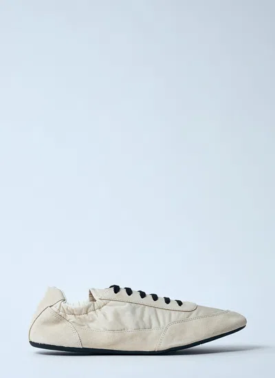 PRADA COLLAPSE RE-NYLON AND SUEDE SNEAKERS