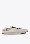 Prada Collapse Re-nylon Suede Sneakers In White
