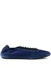 Prada Collapse Re-nylon And Suede Elasticized Sneakers In Blau