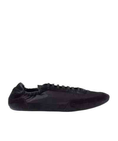 PRADA PRADA LOGO PRINTED LACE-UP SNEAKERS