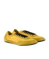 Prada Collapse Re-nylon And Suede Sneakers In Yellow