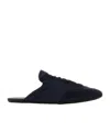 Prada Slippers Blu Navy In Pelle Scamosciata E Re-nylon  Donna In Blue