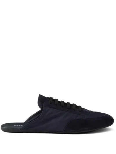 PRADA COLLAPSE RE-NYLON SUEDE SNEAKERS