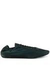 Prada Collapse Mixed Media Low Top Sneaker In Grün