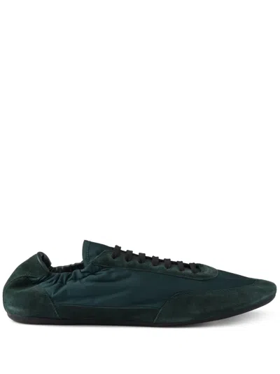 PRADA COLLAPSE RE-NYLON SUEDE SNEAKERS
