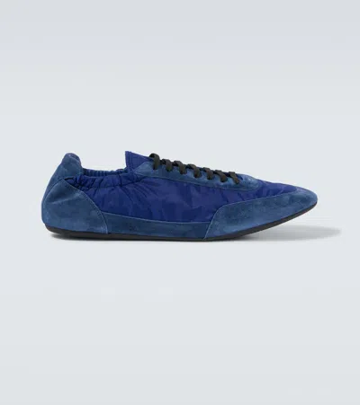 PRADA COLLAPSE RE-NYLON AND SUEDE SNEAKERS