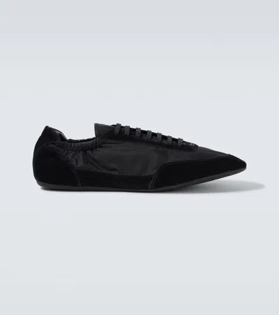 Prada Sneakers Collapse Aus Re-nylon Mit Veloursleder In Schwarz