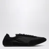 Prada Collapse Re-nylon And Suede Elasticized Sneakers In Black