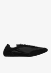 Prada Collapse Re-nylon And Suede Elasticized Sneakers In Black