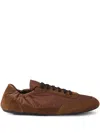 Prada Geometric Tread Lightweight Ballerina Sole In Brown