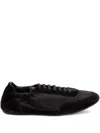 Prada Collapse Re-nylon And Suede Sneaker Men In Black