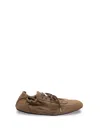 Prada Vintage-finished Canvas Sneakers For Women In Burgundy