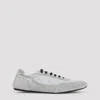 Prada Grey Re-nylon And Suede Collapse Sneakers In White