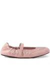 Prada Collapse Strap-detail Ballet Flats In Multi
