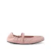 Prada Collapse Strap-detail Ballet Flats In Pink
