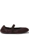 Prada Collapse Suede Ballet Flats