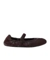 Prada Collapse Re-nylon And Suede Ballet Flats In Brown