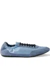 Prada Collapse Sneakers Mit Wildlederbesatz In Blue