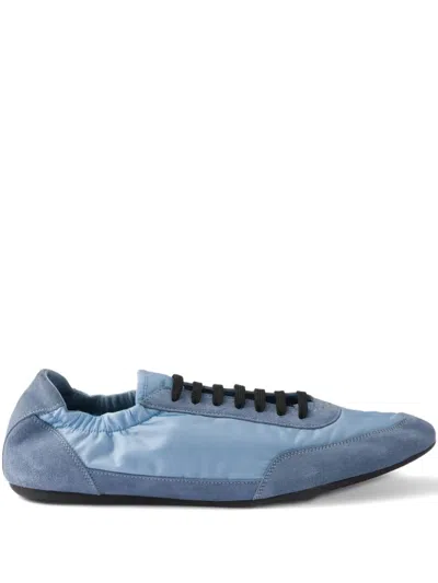 Prada Collapse Sneakers Mit Wildlederbesatz In Blue