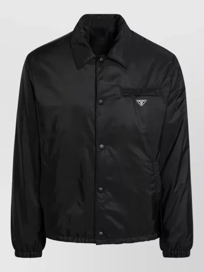 PRADA COLLARED JACKET ELASTIC CUFFS FRONT POCKET