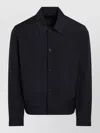 Prada Collared Jacket Long Sleeves Side Pockets In Black