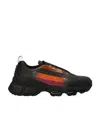 Prada Collision Cross Low-top Sneakers In Black