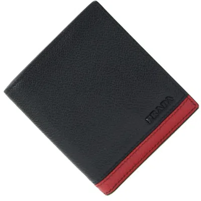 Pre-owned Prada Color Leather Bill Wallet (bi-fold) () In Multi