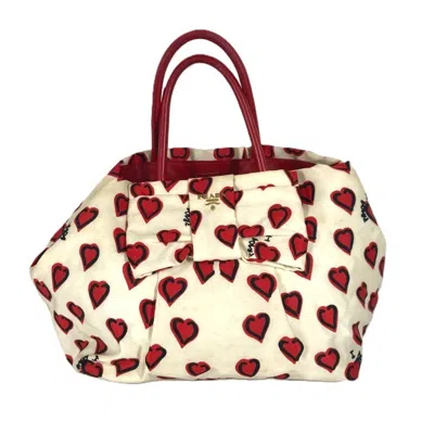 Pre-owned Prada Color Leather Nylon Handbag Tote Bag () In Multi