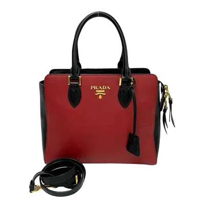 Pre-owned Prada Color Leather Shoulder Bag Tote Bag () In Multi