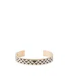Prada Enamel Triangle Cuff Bracelet In White
