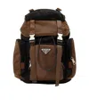 Prada Color-block Nylon Backpack In Blue