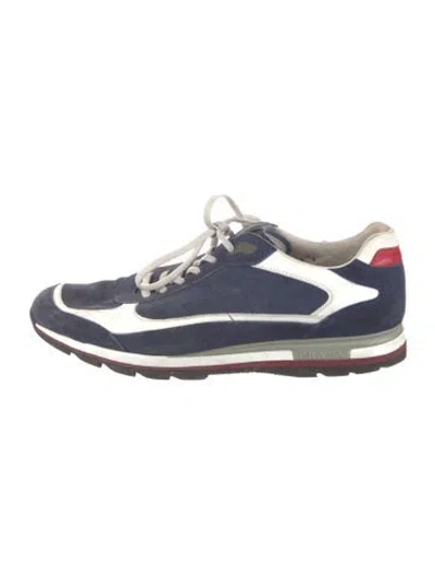 Pre-owned Prada Colorblock Pattern Sneakers In Blue
